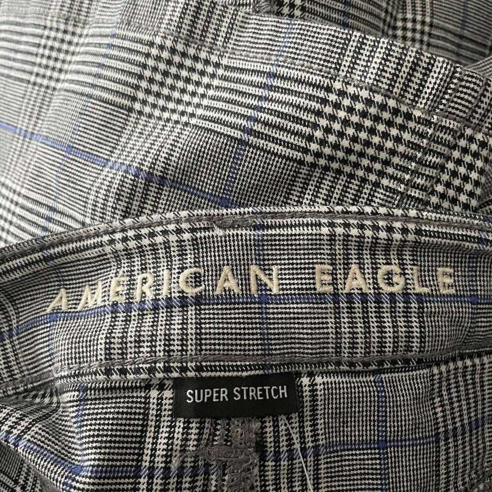 American Eagle Women 4 Gray/Blue Plaid School Girl 5-Pocket Hi-Rise Mini Skirt - Picture 6 of 8